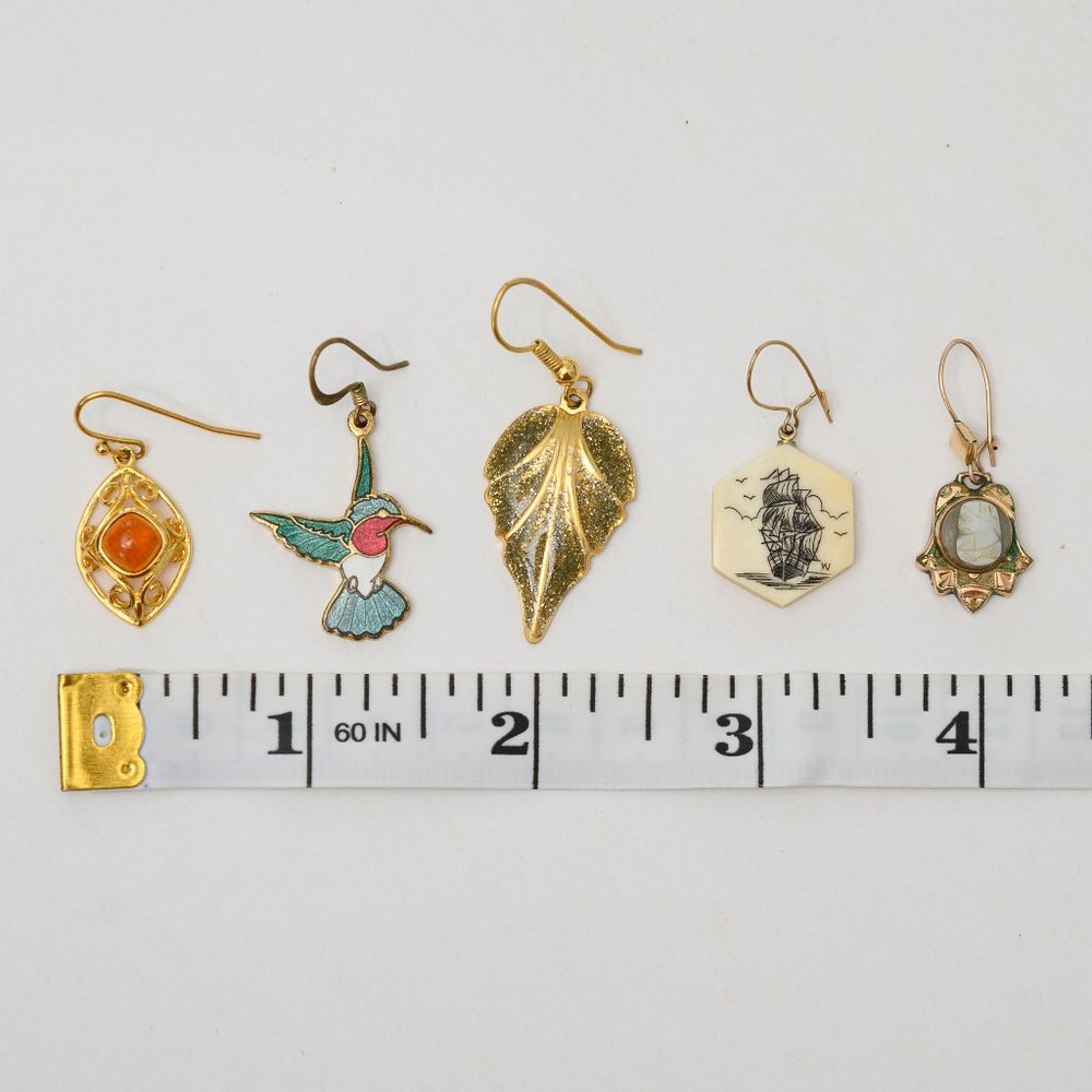 5-Pack Assortment Delicate Gold Earrings